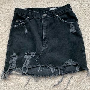 LF Ripped denim Skirt